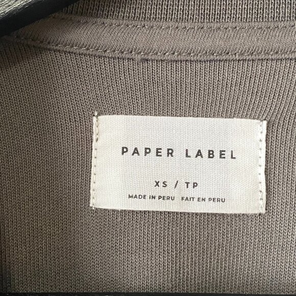 NWT Paper Label 100% Cotton Sasha Sweatshirt Charcoal Grey - Picture 3 of 13